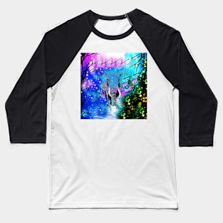 Elephant Twinkles And Stars Baseball T-Shirt